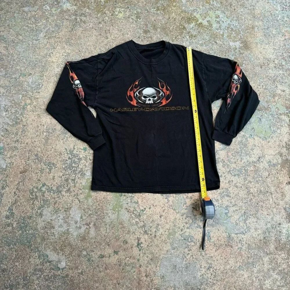 Harley Davidson Motorcycles Y2K Long Sleeve Biker Shirt